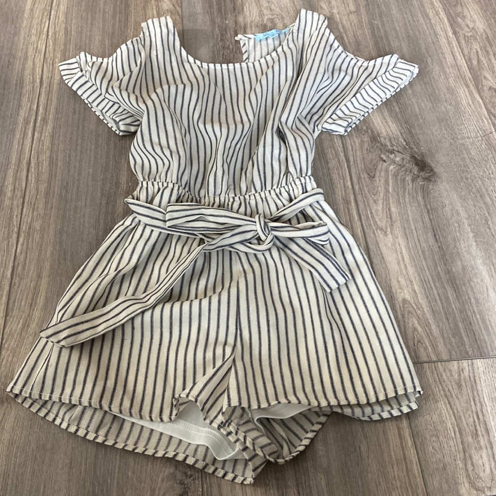 Women’s dressy striped romper